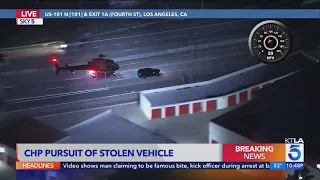 CHP pursues high-speed stolen vehicle in L.A.