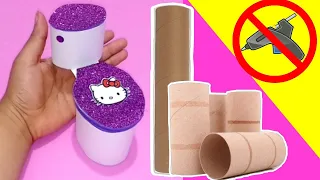 How to make Miniature Toilet for Barbie dolls | Toilet for Dollhouse