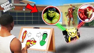 Franklin Using Magical Painting To Draw Avengers Magical Watch In Gta V