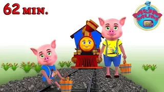 Piggy On The Railway Line Song - Best Baby Nursery Rhymes Songs in English | Mum Mum TV