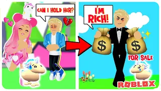 A RICH SCAMMER TRIED TO SCAM ME FOR MY LEGENDARY GOLDEN UNICORN! HE LIED TO ME! Roblox Adopt Me