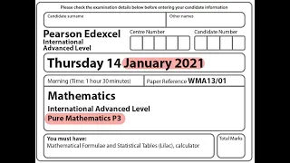 Edexcel IAL Maths - P3 - January 2021