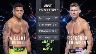 GILBERT BURNS VS STEPHEN THOMPSON FULL FIGHT UFC 264