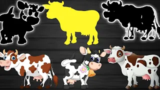 CUTE ANIMALS Funny Graceful Holstein Friesian Cows Puzzle Game