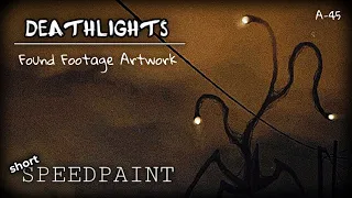 A-45: "Deathlights" short Speedpaint - (found footage style art)