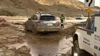 Crews clearing major California highway after mudslide