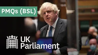 Prime Minister's Questions with British Sign Language (BSL) -  30 June 2021