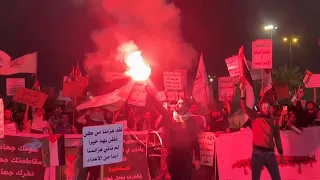 Dozens of protesters in Iraq gather to show support for Palestinians in Gaza