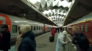 Поездка на поезде №119 Санкт-Петербург - Белгород по маршруту Санкт-Петербург - Москва-Курская.