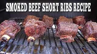 Smoked short ribs recipe on the Traeger pellet grill Juicy ribs recipe