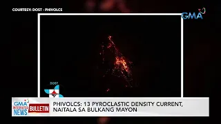 PHIVOLCS: 13 pyroclastic density current, naitala sa Bulkang Mayon | GMA Integrated News Bulletin