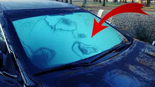 SECRET to De-ice Your Car Windshield in SECONDS WITHOUT Scratching ❄️💯