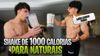 SHAKE NATURAL DE 1000 CALORIAS PARA GANHAR MASSA - COM ALFREDO