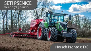 🟢 Fendt 724 Vario & 🔴 Horsch Pronto 6 DC | 🌾Jarní výsev pšenice