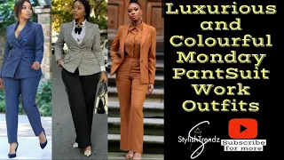 Luxurious Monday PantSuit Work Outfit Ideas ||Trendy Female Office Atttires #workoutfit #femaleboss