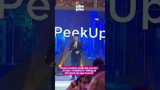 Paulo Avelino sings his version of Jay--R Siaboc's "Hiling at the Peek Up app launch