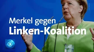 Merkel gegen Bündnis mit Linkspartei