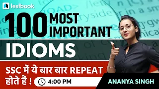 Idioms And Phrases For Competitive Exams | SSC | English Vocabulary by Ananya Ma'am | Part 1