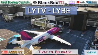 MSFS FENIX A320 | Tivat/LYTV to Belgrade/LYBE | VATSIM