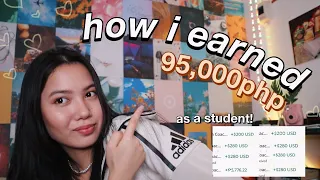 HOW I EARNED ₱95,000+ AS A STUDENT with no investments | freelancing + how i get clients for FREE!