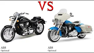 Honda VTX 1800 vs Harley Davidson Electra Glide Test specification comparison