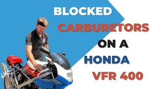Honda VFR 400 Motorbike with blocked Carburetors