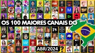 OS MAIORES CANAIS DO YouTube Brasil 2024 (Edição de Abril)
