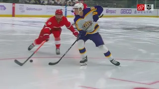 Carl Grundstrom scores 9 seconds into the game and gets the Kings on the board first.