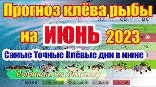 Календарь рыбака на Июнь Прогноз клева рыбы на неделю Лунный календарь рыбака 2023