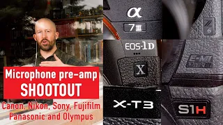 Which camera has the best audio pre-amps ? (Canon, Nikon, Sony, Fujifilm, Panasonic, Olympus)