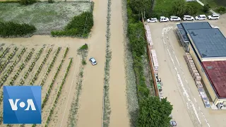 Drone Shows Aftermath of Italy Floods | VOA News