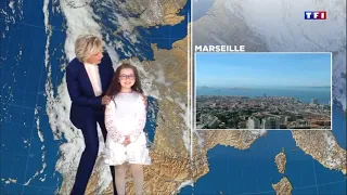 Extrait de la météo de Tf1 du 16 Mai 2019 (Évelyne Dhéliat & Emma pour le DuoDay 2019, Tf1 Freindly)