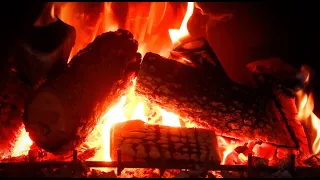 Fireplace with Crackling Fire Sounds. Crackling Fireplace -7-