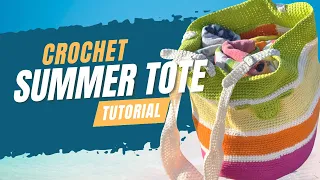 EASY Crochet Summer Beach Tote Bag