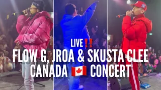 FLOW G, JROA AT SKUSTA CLEE CANADA CONCERT LIVE!