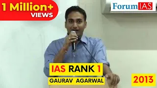 IAS Rank 1 Gaurav Agarwal Talk on Life in IAS - Must Watch at ForumIAS Community Meet