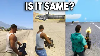 GTA 5 VS GTA Trilogy Definitive - MINIGUN (Is it Same?+)