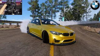 BMW M4 Drifting - Forza Horizon 5 | Steering wheel gameplay