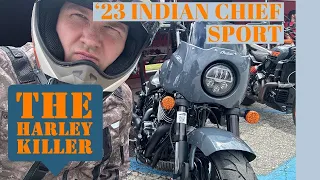 23 Indian Chief Sport TEST RIDE AND REVIEW!! FAST Harley Death