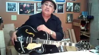 Joe Carducci of Gretsch shows The Chet Atkins 6120 Sealed Top Prototype - aka "Dark Eyes" Guitar