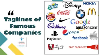 Tagline of Famous Companies/Brands - General Awareness