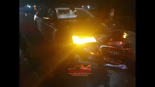 Audi A8 vs Volvo - accident Giarmata jud Timiș