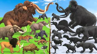 ARBS Prehistoric Mammals vs ARK Shadow Prehistoric Animals vs Dinosaur Revolt Battle Simulator