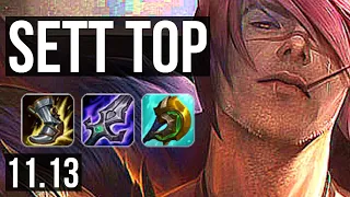 SETT vs DR. MUNDO (TOP) | Rank 1 Sett, Rank 3, 70% winrate, 11/3/6 | TR Challenger | v11.13