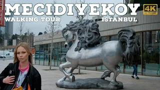 🐎 Mecidiyekoy & Sisli Neighbourhood Walking Tour Istanbul | 4K 60fps