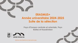 ERASMUS+ 2024-2025 | Pays d'Europe centrale et orientale, Pays Baltes et Kazakhstan