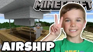 BUILDING AIRSHIP in MINECRAFT SURVIVAL MODE