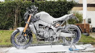 Showroom condition! Yamaha MT-09 SP 2022 gets washed [4K HDR]