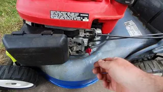 Honda Rasenmäher ( lawnmower) hrg 415 c, Kaltstart. Und gashebel stellungstest. Nach Reparatur