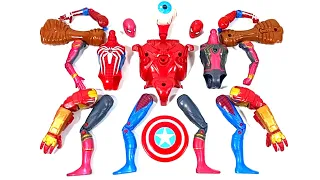 Merakit Mainan Spider-Man, Hulk Buster, Siren Head Avengers Superhero Toys